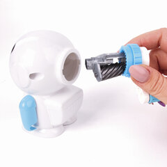 Точилка механическая ЮНЛАНДИЯ &laquo;Юнландик в Космосе&raquo;, корпус белый с голубым, 228486