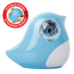 Точилка механическая ПИФАГОР &laquo;Птичка&raquo;, корпус голубой, 228490