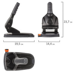 Дырокол металлический МОЩНЫЙ BRAUBERG &laquo;Heavy duty&raquo; до 65 л., эргономичный, черный