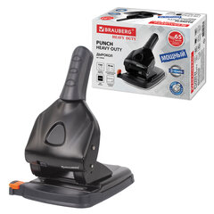 Дырокол металлический МОЩНЫЙ BRAUBERG &laquo;Heavy duty&raquo; до 65 л., эргономичный, черный