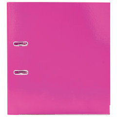 Папка-регистратор BRAUBERG &laquo;EXTRA&raquo;, 75 мм, розовая, двустороннее покрытие пластик, металлический уголок, 228575
