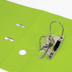 Папка-регистратор BRAUBERG &laquo;EXTRA&raquo;, 75 мм, салатовая, двустороннее покрытие пластик, металлический уголок, 228576