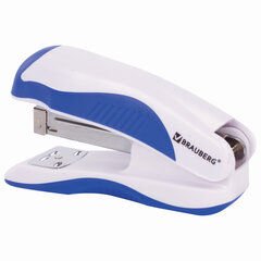 Степлер №24/<wbr/>6, 26/<wbr/>6 BRAUBERG &laquo;JET PRO&raquo;, до 25 листов, эргономичный, бело-синий, 228584