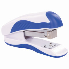 Степлер №24/<wbr/>6, 26/<wbr/>6 BRAUBERG &laquo;JET PRO&raquo;, до 25 листов, эргономичный, бело-синий, 228584