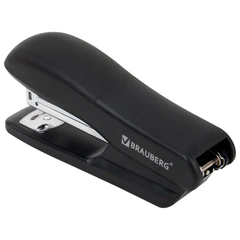 Степлер №24/<wbr/>6, 26/<wbr/>6 BRAUBERG &laquo;SX-39&raquo;, до 25 листов, черный, 228590