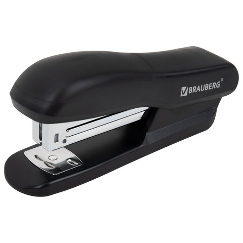 Степлер №24/6, 26/6 BRAUBERG "SX-39", до 25 листов, черный, 228590