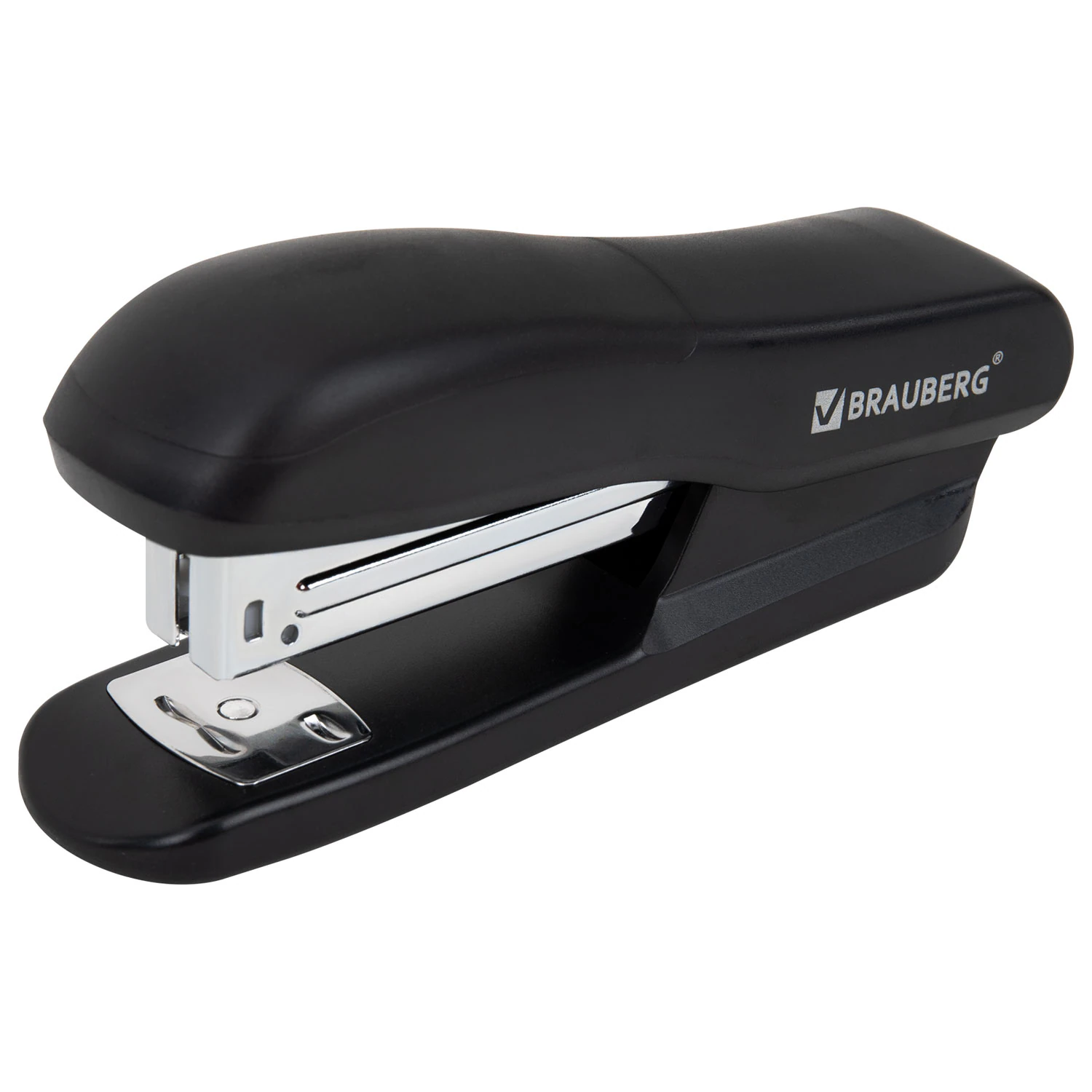 Степлер №24/6, 26/6 BRAUBERG "SX-39", до 25 листов, черный, 228590