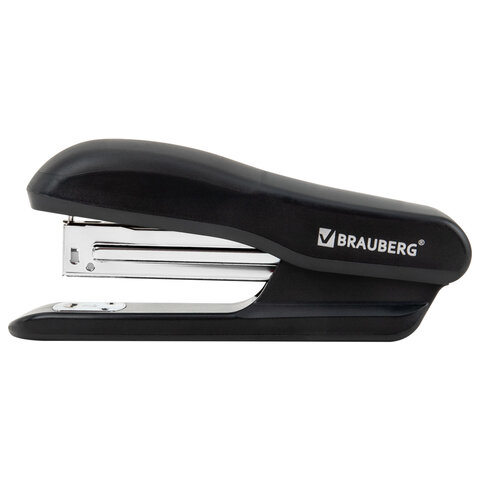 Степлер №24/6, 26/6 BRAUBERG "SX-39", до 25 листов, черный, 228590