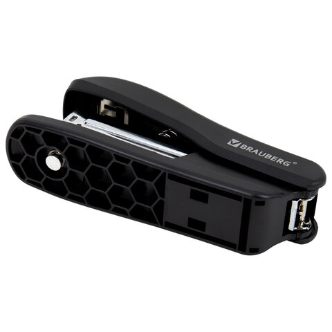 Степлер №24/6, 26/6 BRAUBERG "SX-39", до 25 листов, черный, 228590