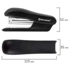 Степлер №24/<wbr/>6, 26/<wbr/>6 BRAUBERG &laquo;SX-39&raquo;, до 25 листов, черный, 228590