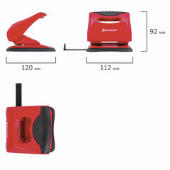 Дырокол BRAUBERG &laquo;JET PRO&raquo;, до 30 листов, красно-черный, 228601