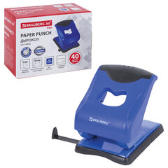 Дырокол BRAUBERG &laquo;JET PRO&raquo;, до 40 листов, сине-черный, 228602