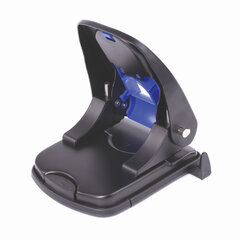 Дырокол металлический BRAUBERG &laquo;Office-Expert&raquo;, до 35 листов, черно-синий, 228605