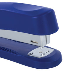Степлер №24/<wbr/>6, 26/<wbr/>6 BRAUBERG &laquo;Standard+&raquo;, до 30 листов, полнозагрузочный, синий, 228607