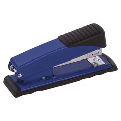 Степлер №24/<wbr/>6, 26/<wbr/>6 металлический BRAUBERG &laquo;Office&raquo;, до 30 листов, синий, 228612