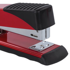 Степлер №24/<wbr/>6, 26/<wbr/>6 металлический BRAUBERG &laquo;Office&raquo;, до 30 листов, красный, 228613