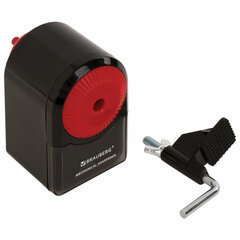 Точилка механическая BRAUBERG &laquo;ULTRA&raquo;, для чернографитных и цветных карандашей, крепление к столу, корпус черный с красным, 228626