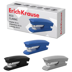 Степлер №24/<wbr/>6 ERICH KRAUSE &laquo;Eco&raquo;, до 30 листов, ассорти, 28236