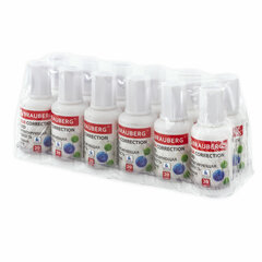 Корректирующая жидкость BRAUBERG &laquo;Aqua&raquo; на водной основе 20 мл, с кисточкой, 228643