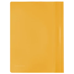 Скоросшиватель пластиковый BRAUBERG, А4, 130/<wbr/>180 мкм, желтый, 228671