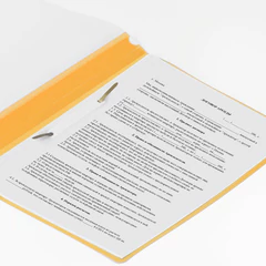 Скоросшиватель пластиковый BRAUBERG, А4, 130/<wbr/>180 мкм, желтый, 228671