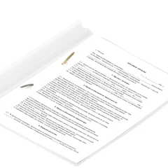 Скоросшиватель пластиковый BRAUBERG, А4, 130/<wbr/>180 мкм, белый, 228676