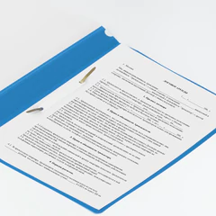 Скоросшиватель пластиковый ЮНЛАНДИЯ, А4, 130/<wbr/>180 мкм, голубой, 228678