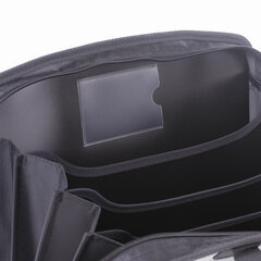 Папка-портфель пластиковая BRAUBERG А4+ (375&times;305&times;60 мм), 4 отделения, 2 кармана, серая, 228685