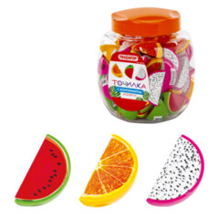 Точилка ПИФАГОР &laquo;Фрукты&raquo;, с контейнером, пластиковая, ассорти, 228702