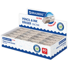 Ластик BRAUBERG &laquo;Ultra&raquo;, 41&times;14&times;8 мм, серо-белый, натуральный каучук, 228703