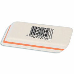 Ластик BRAUBERG &laquo;Ultra&raquo;, 50&times;14&times;8 мм, белый, детали ассорти, натуральный каучук, 228704