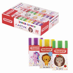 Изображение товара Ластик ПИФАГОР «ЭНИКИ-БЕНИКИ», 50×27×8мм, цвет ассорти, экологичный ПВХ, картонный держатель, 228712