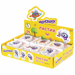 Ластик фигурный ЮНЛАНДИЯ &laquo;Юнландик&raquo;, 45&times;30&times;8 мм, ассорти, 228716