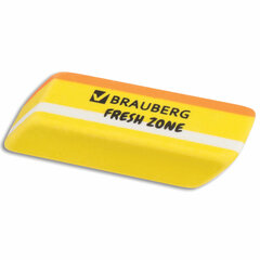 Ластик большой BRAUBERG &laquo;Fresh Zone&raquo;, 60&times;18&times;12 мм, цвет ассорти, прямоугольный, скошенный, 228717