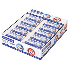 Ластик BRAUBERG &laquo;АНТИБАКТЕРИАЛЬНЫЙ&raquo;, 58&times;22&times;12 мм, белый, прямоугольный, картонный держатель, 228728