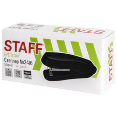 Степлер №24/<wbr/>6, 26/<wbr/>6 STAFF &laquo;EVERYDAY&raquo;, до 20 листов, черный, 228739