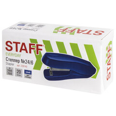 Степлер №24/<wbr/>6, 26/<wbr/>6 STAFF &laquo;EVERYDAY&raquo;, до 20 листов, синий, 228740