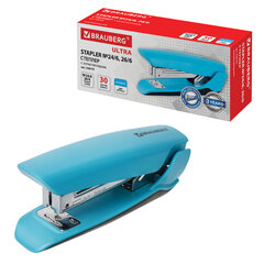 Степлер №24/<wbr/>6, 26/<wbr/>6 BRAUBERG &laquo;ULTRA&raquo;, до 30 листов, с антистеплером, голубой, 228757