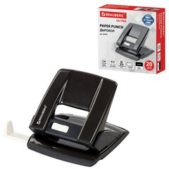 Дырокол металлический BRAUBERG &laquo;ULTRA&raquo;, до 20 листов, черный, 228758