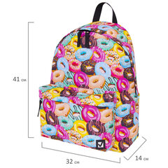 Рюкзак BRAUBERG СИТИ-ФОРМАТ универсальный, &laquo;Donuts&raquo;, разноцветный, 41&times;32&times;14 см, 228862