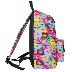 Рюкзак BRAUBERG СИТИ-ФОРМАТ универсальный, &laquo;Donuts&raquo;, разноцветный, 41&times;32&times;14 см, 228862