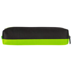 Пенал-косметичка BRAUBERG, мягкий, &laquo;Black&Bright&raquo;, черно-зеленый, 21&times;5&times;5 см, 229005
