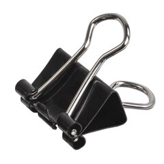 Зажимы для бумаг STAFF &laquo;EVERYDAY&raquo;, КОМПЛЕКТ 12 шт., 15 мм, на 45 листов, черные, картонная коробка, 229049