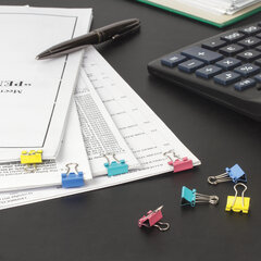 Зажимы для бумаг STAFF &laquo;Profit&raquo;, КОМПЛЕКТ 12 шт., 15 мм, на 45 листов, цветные, картонная коробка, 229050