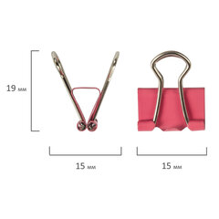 Зажимы для бумаг STAFF &laquo;Profit&raquo;, КОМПЛЕКТ 12 шт., 15 мм, на 45 листов, цветные, картонная коробка, 229050