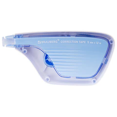 Корректирующая лента BRAUBERG ULTRA, 5 мм х 12 м, корпус бело-голубой, блистер, 229064