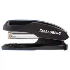 Степлер №24/<wbr/>6, 26/<wbr/>6 BRAUBERG &laquo;Extra&raquo;, до 30 листов, черно-синий, 229084