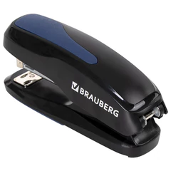 Степлер №24/<wbr/>6, 26/<wbr/>6 BRAUBERG &laquo;Extra&raquo;, до 30 листов, черно-синий, 229084