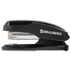 Степлер №24/<wbr/>6, 26/<wbr/>6 BRAUBERG &laquo;Extra&raquo;, до 30 листов, черно-серый, 229086