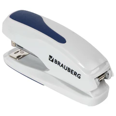 Степлер №24/<wbr/>6, 26/<wbr/>6 BRAUBERG &laquo;Extra&raquo;, до 30 листов, серо-синий, 229087